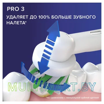 Электрическая зубная щетка Oral-B Pro 3 3000 Cross Action D505.513.3 картинка 4